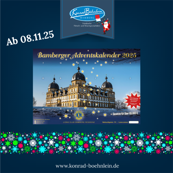 Konrad Böhnlein GmbH | 🎄 Der Bamberger Adventskalender 2025 – ab 8. November bei uns erhältlich! Konrad Böhnlein GmbH | 🎄 Der Bamberger Adventskalender 2025 – ab 8. November bei uns erhältlich!