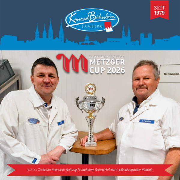 Konrad Böhnlein GmbH | Konrad Böhnlein gewinnt 3× Gold beim Bayerischen Metzger Cup
