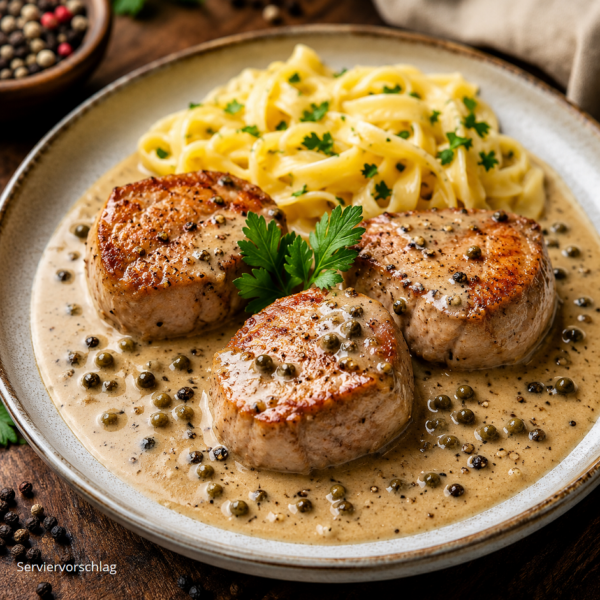 Konrad Böhnlein GmbH | Schweinefiletmedaillons in Pfefferrahmsoße Konrad Böhnlein GmbH | Schweinefiletmedaillons in Pfefferrahmsoße